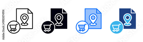 Procurement Process icon set multiple style collection