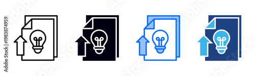 Initiative Development icon set multiple style collection
