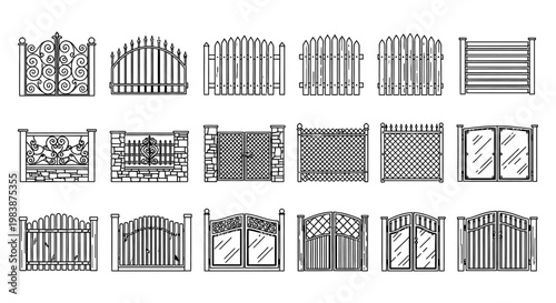 collection of fence and gate designs ornate wrought iron to simple wood