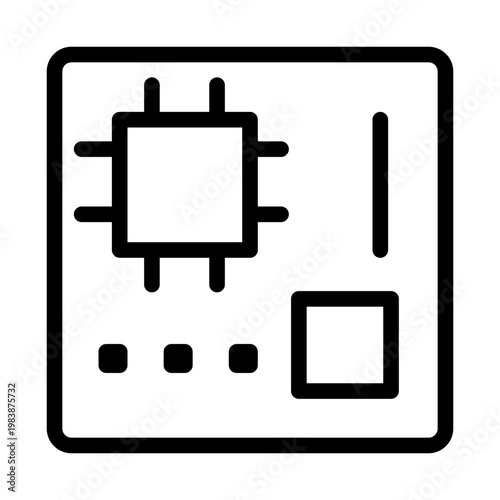 motherboard line icon