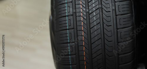 New car tires with a beautiful tread pattern