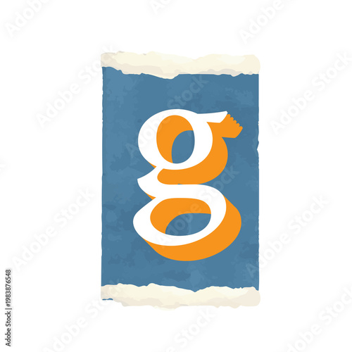 Konstfotografi Vintage Magazine Cut Ransom Letter G PNG Transparent Background Isolated Clipart