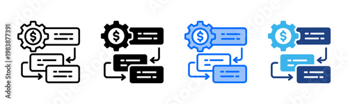 Asset Prioritization icon set multiple style collection