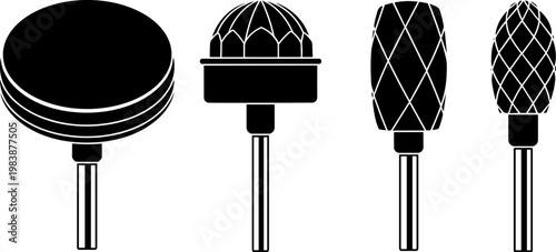Professional, dental, and, jewelry, rotary, carbide, burr, set, silhouettes, for, grinding, polishing, engraving, metalwork, 