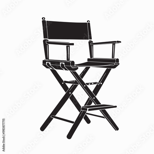 Director Chair Cinema Concept Vector Design On White Background