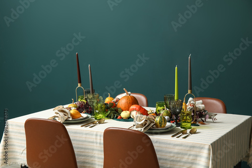 Festive table setting for T...
