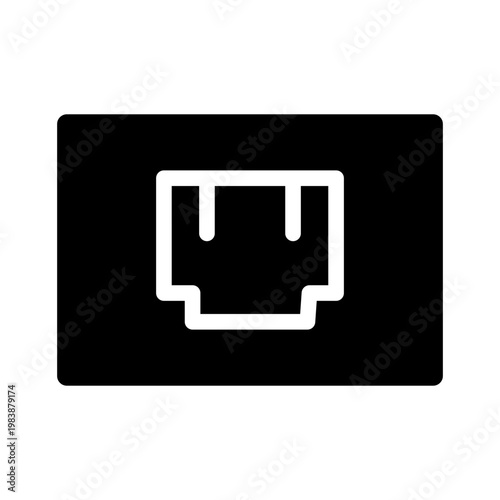 ethernet glyph icon