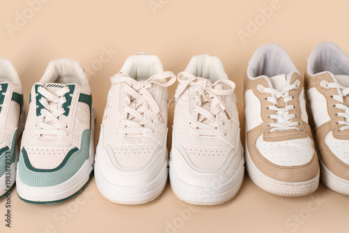 Different stylish sneakers ...