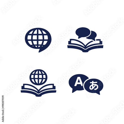 Global Language Learning and Translation Icons Exploring Diverse Linguistic Communication