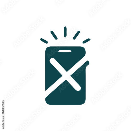 Silent mode activated a smartphone icon indicating no distractions or blocked notifications