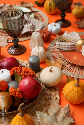 Stylish table setting with ...