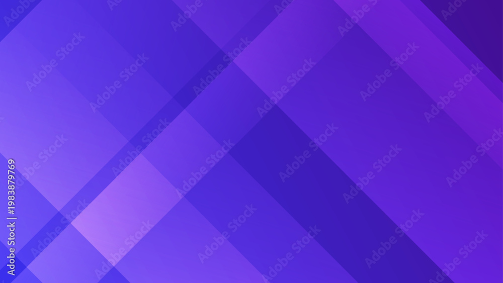 Fototapeta premium Vibrant blue-purple gradient background with sharp diagonal geometric square shapes for modern tech
