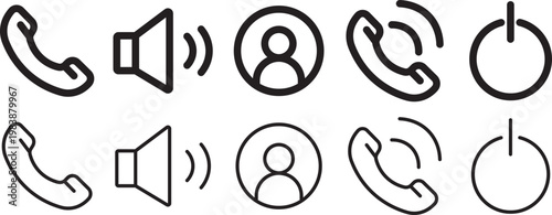 Mobile phone functions and settings line icons,Smartphone settings and configuration icons. professional vector set of smartphone interface symbols.

