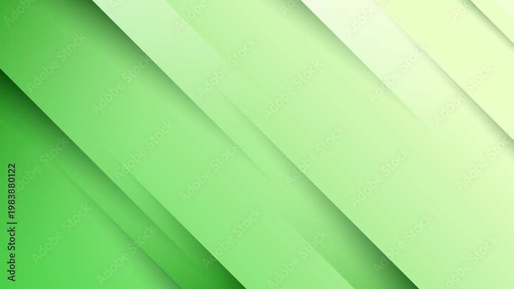 Obraz premium Clean light green background with diagonal layered shadows perfect for eco-friendly and organic concepts
