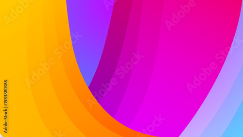 Close up of smooth organic wavy shapes with high contrast colors for bold and modern graphic design themes
