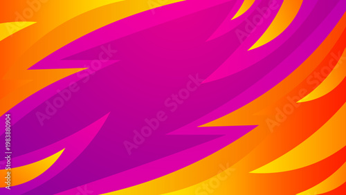 Bold purple and orange abstract background with sharp spiky shapes and aggressive dynamic energy for sports or gaming