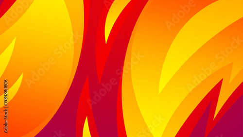 Intense orange and yellow gradient background featuring sharp fire blade shapes and radiant energy for warm designs