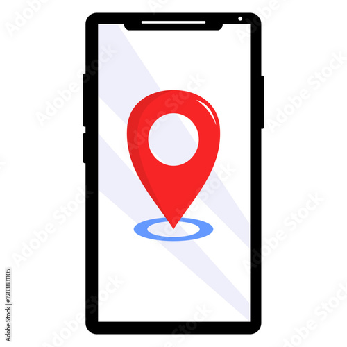 Mobile phone with maps icon (2)