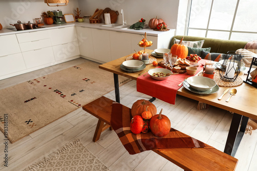 Interior of modern kitchen ...