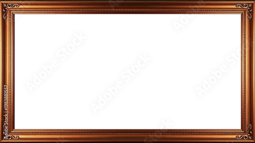 Marco Dorado Antiguo Premium Diseño Ornamental Metálico | Para Enmarcar Fotografía, Obra de Arte, Certificado, Diploma, Invitaciones, Bodas, etc.