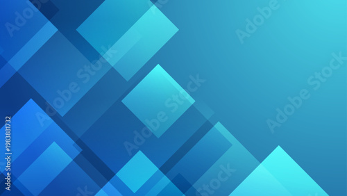 Clean teal and blue abstract background with diagonal diamond shapes and professional layout