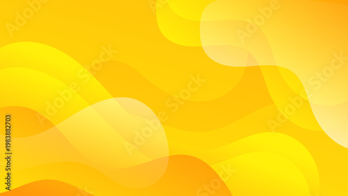 Smooth flowing yellow and orange liquid shapes creating a bright energetic atmosphere for digital posters or web banners