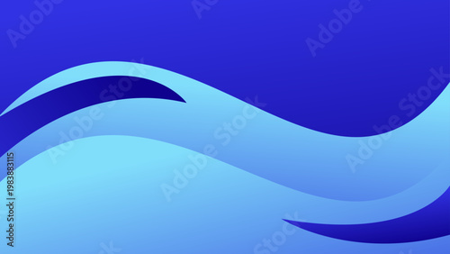 Elegant deep blue and cyan layered wave background with professional gradient and flowing lines