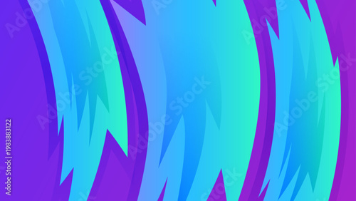 Modern purple and cyan abstract background featuring sharp zigzag waves and a futuristic color palette