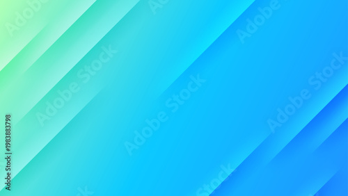 Clean cyan and blue gradient with sharp diagonal layers and soft shadows for depth