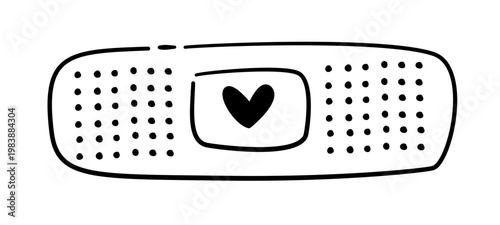Fotografie bandaid with heart icon