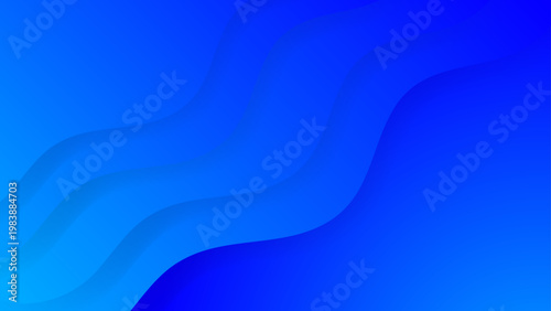 Deep blue to light cyan fluid curves overlapping to create a professional corporate digital background