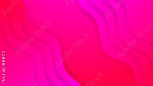 Intense pink and magenta fluid layers with soft shadows creating a bold and energetic feminine design