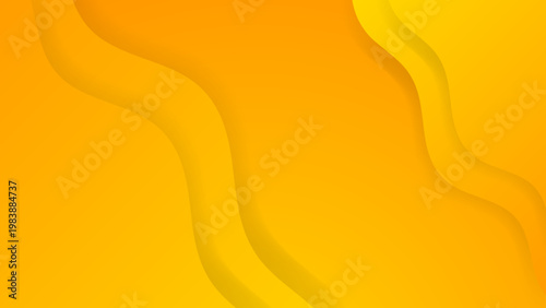 Clean and bright orange gradient fluid shapes creating a warm and sunny minimalist paper cut style
