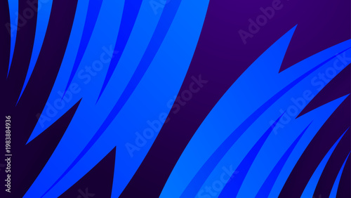 Glowing cyan blue abstract background with sharp geometric spikes for futuristic tech interface and electronic music event posters