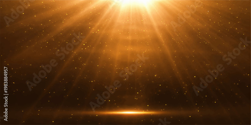 Abstract starry space background with glowing stars, rays, galaxy and nebula light in a bright cosmic night sky design