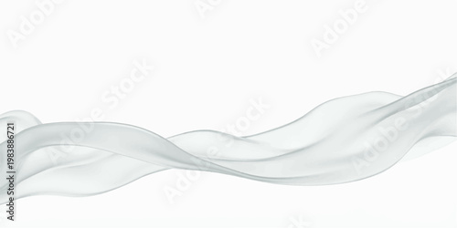 Dynamic white milk splash with smooth curves and artistic flow creates an abstract vector illustration wave against a clean backdrop