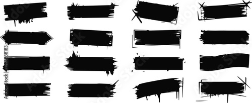 Banners with splatter textures for posters