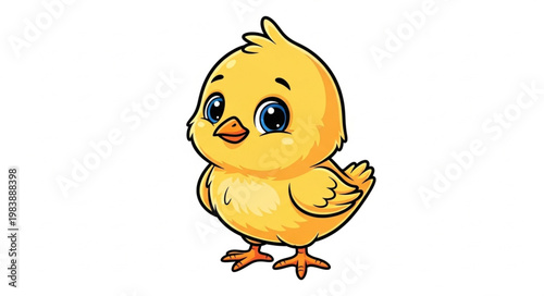 Cute cartoon chick illustration.