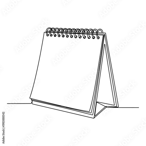 a blank desk calendar with spiral binding perfect for planning and organization