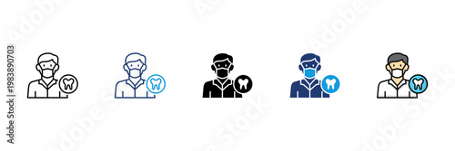 Dentist Icon Set Multiple Sty...