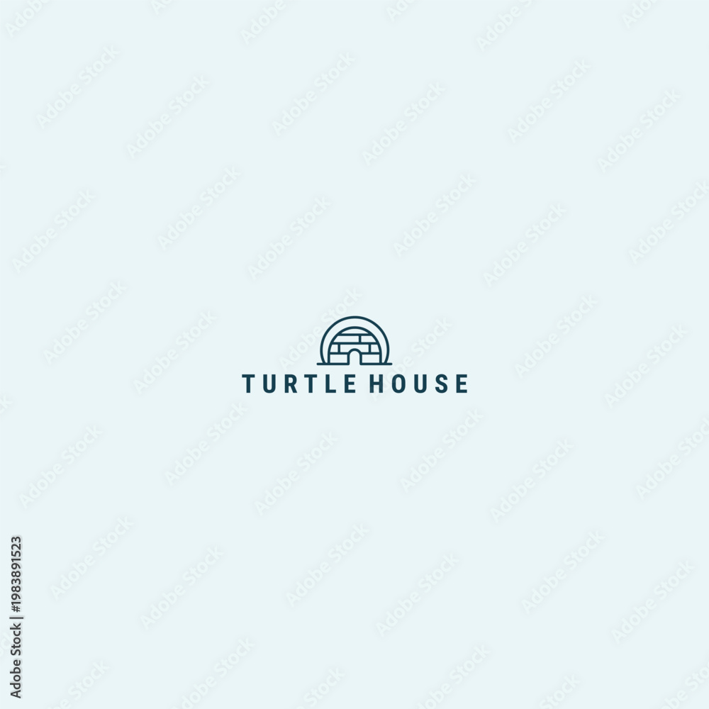 Fototapeta premium Turtle house logo style icon design template vector illustration