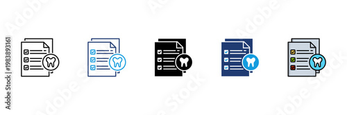 Dental Records Icon Set Multi...