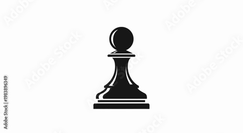 Black Chess Pawn Game Piece.