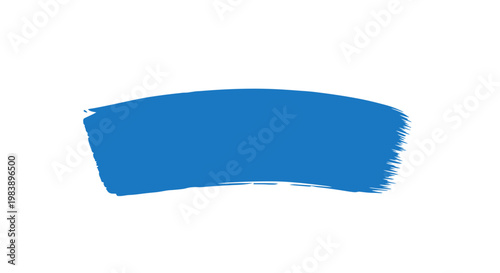 Blue paint brush stroke mark.