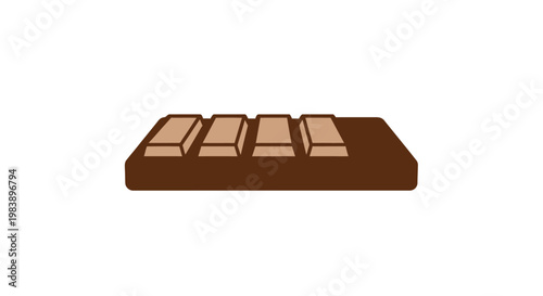 Chocolate Bar with Light Brown Segments.