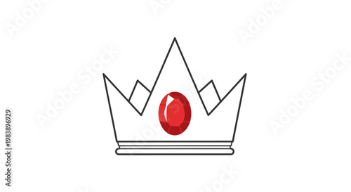 Crown with red jewel symbol.