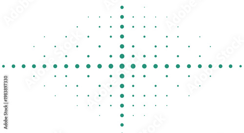 Green dots forming a cross shape.