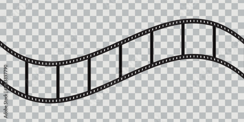 Templat film bioskop. elemen bingkai film retro diisolasi di latar belakang transparan. video atau film film bioskop bioskop bioskop analog, fotografi kamera. ilustrasi vektor abstrak