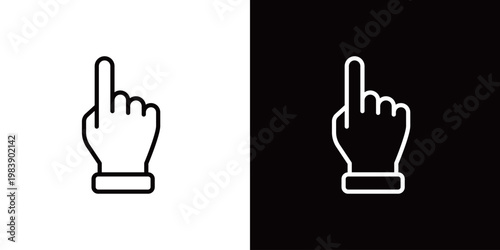 指差し（上）・ポイントのアイコン