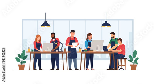 People Working Office Team Collaboration.